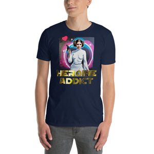 "I Heart" Graffiti Profile, Heroine Addict (STAR WARS, LEIA inspired Design) Short-Sleeve Unisex T-Shirt