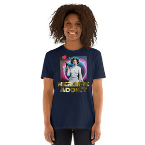 "I Heart" Graffiti Profile, Heroine Addict (STAR WARS, LEIA inspired Design) Short-Sleeve Unisex T-Shirt