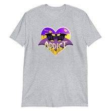 Load image into Gallery viewer, Heart Sticker, Heroine Addict (BATGIRL inspired Design) Short-Sleeve Unisex T-Shirt