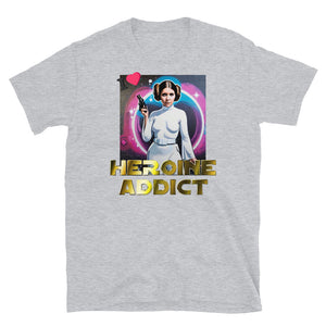 "I Heart" Graffiti Profile, Heroine Addict (STAR WARS, LEIA inspired Design) Short-Sleeve Unisex T-Shirt