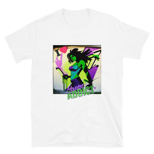 "I Heart" Graffiti Profile, Heroine Addict (SHE HULK inspired Design) Short-Sleeve Unisex T-Shirt