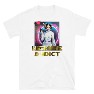 "I Heart" Graffiti Profile, Heroine Addict (STAR WARS, LEIA inspired Design) Short-Sleeve Unisex T-Shirt