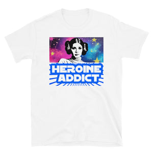 Sticker Art, Heroine Addict (STAR WARS, LEIA inspired Design) Short-Sleeve Unisex T-Shirt