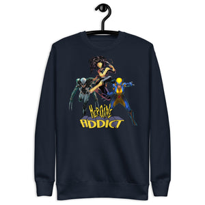 Heroine Addict, "Nice Outfits" (ALL NEW WOLVERINE inspired Design) Unisex Premium Sweatshirt