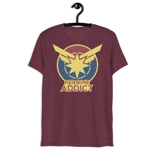 Heroine Addict (CAPTAIN MARVEL inspired Design) Unisex Tri-Blend T-Shirt | Bella + Canvas 3413