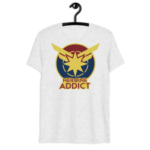 Heroine Addict (CAPTAIN MARVEL inspired Design) Unisex Tri-Blend T-Shirt | Bella + Canvas 3413