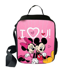 Load image into Gallery viewer, Disney Mickey Minnie Mouse Cooler Lunch Bag Cartoon Girls Portable Thermal Food Picnic Bags for School Kids Boys Box Tote