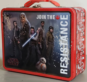 STAR WARS Metal Embossed Lunch Box "Join the Resistance" Rebel / Force / Jedi