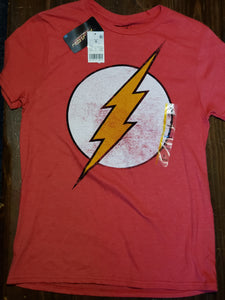The Flash, distressed logo Small T Shirt, Official DC Comics