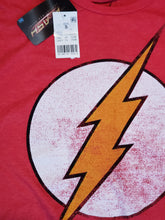 Load image into Gallery viewer, The Flash, distressed logo Small T Shirt, Official DC Comics