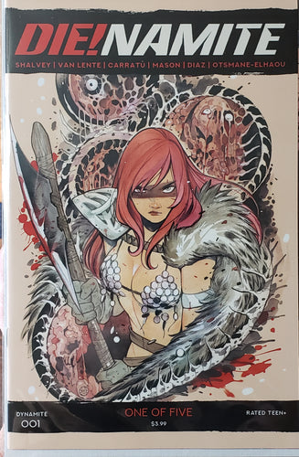 Die!Namite #001 Peach Momoko RED SONJA Cover. 1/5 Dynamite Comic Book. VF/NM