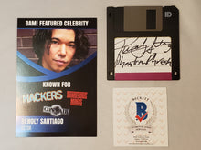 Load image into Gallery viewer, RENOLY SANTIAGO Autograph &quot;PHREAK&quot; in HACKERS Signed 3.5&quot; Floppy Disc with Certificate Of Authenticity by Beckett