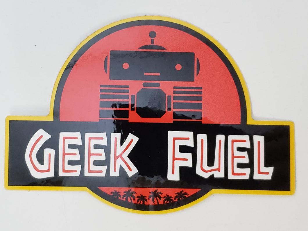 JURASSIC PARK inspired Geek Fuel Logo Sticker 2