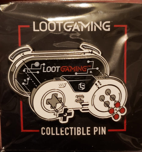 SNES Super Nintendo Controller inspired Metal Enamel Pin. Loot Crate Gaming