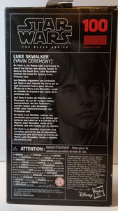 STAR WARS "The Black Series" Luke Skywalker (Yavin Ceremony) #100 RARE MISPRINT! Disney/Hasbro 6" 2019