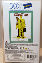 Load image into Gallery viewer, OFFICE SPACE 500 Piece &quot;Work Sucks&quot; Movie Poster Puzzle, in mock Blockbuster VHS Plastic Case. Cardinal