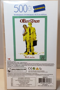 OFFICE SPACE 500 Piece "Work Sucks" Movie Poster Puzzle, in mock Blockbuster VHS Plastic Case. Cardinal