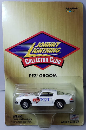 Johnny Lightning Collector Club PEZ Groom Die-Cast Camaro. Toy Car