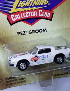 Johnny Lightning Collector Club PEZ Groom Die-Cast Camaro. Toy Car