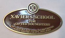 Load image into Gallery viewer, &quot;Xavier&#39;s School For Gifted Youngsters&quot; X-MEN Sign Replica. Metal 2.25&quot; x 3.75&quot; Bam! Exclusive (MARVEL)