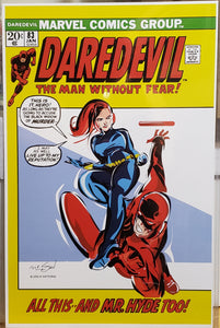 DAREDEVIL: THE MAN WITHOUT FEAR NO. 83, 20 Cent MARVEL Comics 11" x 17" Fan Art Print in Plastic Protector, Len-O-Vations Exclusive