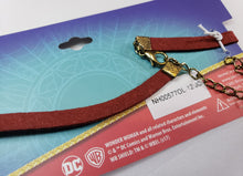 Load image into Gallery viewer, Wonder Woman 12&quot; Choker Necklace with Goldtone, &quot;DC Comics&quot; Jewelry