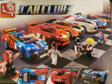 Load image into Gallery viewer, Sluban Building Blocks. CAR CLUB Blue &amp; Orange Racing Club Educational Bricks Toy Set (148 Pieces) M38 B0633A