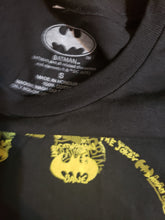 Load image into Gallery viewer, BATMAN, Graffiti in Classic Logo (Yellow on Black) Small T Shirt