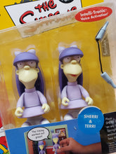 Load image into Gallery viewer, The Simpsons &quot;Sherri &amp; Terri&quot; WORLD OF SPRINGFIELD - Series 8 Interactive Figure (Playmates)