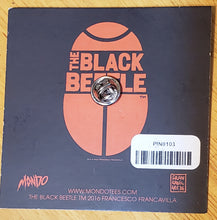 Load image into Gallery viewer, THE BLACK BEETLE Limited Edition Enamel Pin by MONDO, Geek Fuel (Francesco Francavilla)