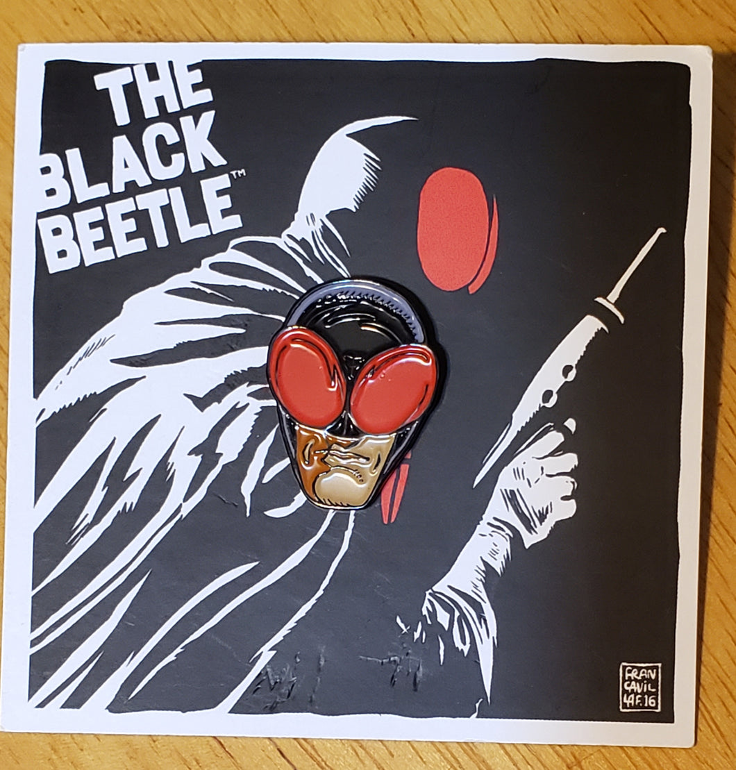 THE BLACK BEETLE Limited Edition Enamel Pin by MONDO, Geek Fuel (Francesco Francavilla)