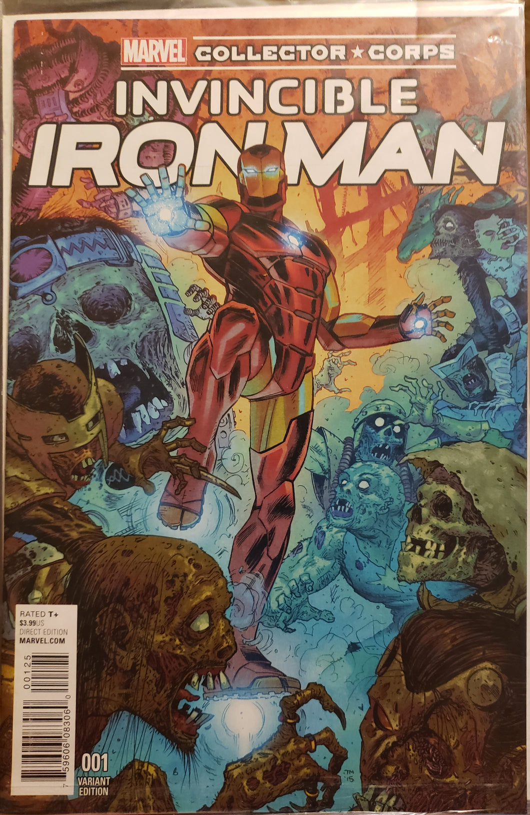INVINCIBLE IRON MAN #001. MARVEL Collector Corps/Funko Exclusive Variant F/VF-NM