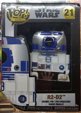 Load image into Gallery viewer, STAR WARS: R2-D2 Funko Pop PIN #21, SEALED 3&quot; Enamel Pin. Disney+ *Damaged Box, bottom corner