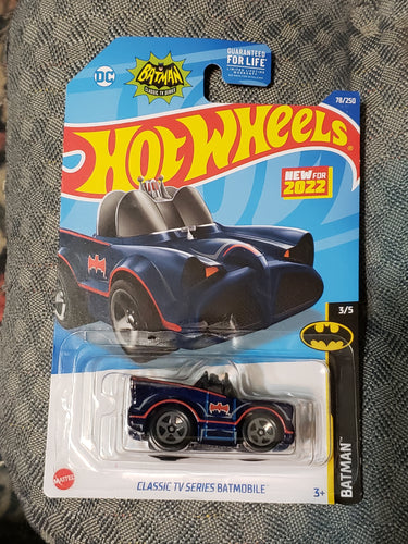 Hot Wheels 2022 BATMAN Tooned (Blue) Classic 1966 TV Series Batmobile