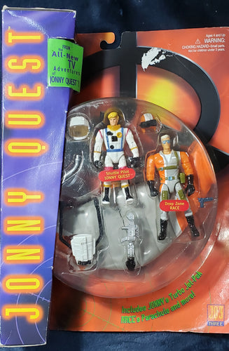 1995 JONNY QUEST! Shuttle Island JONNY QUEST & Drop Zone RACE #JQ3 Action Figures