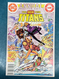 The New Teen Titans Annual #1 DC Comics, Copper Age. Perez Wolfman, 1982 VF