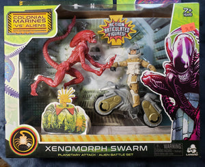 XENOMORPH SWARM, COLONIAL MARINES VS. ALIENS, Posable Action Figures, Planetary Attack, Alien Battle Set