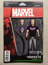 Load image into Gallery viewer, Occupy Avengers # 1 Hawkeye Action Figure Variant Cover, MARVEL Comics VF/NM