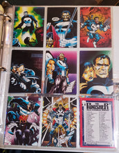 Load image into Gallery viewer, 1992 MARVEL: THE PUNISHER: WAR JOURNAL ENTRY, Complete 90 card set VF/NM with 6 Bonus Chase Cards.
 