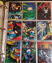 Load image into Gallery viewer, 1992 MARVEL: THE PUNISHER: WAR JOURNAL ENTRY, Complete 90 card set VF/NM with 6 Bonus Chase Cards.
 