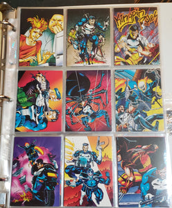 1992 MARVEL: THE PUNISHER: WAR JOURNAL ENTRY, Complete 90 card set VF/NM with 6 Bonus Chase Cards.
 