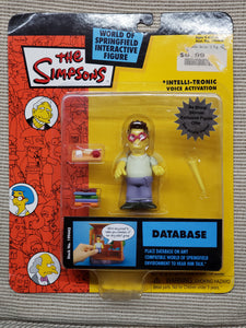 The Simpsons "Database" WORLD OF SPRINGFIELD - Series 12 Interactive Figure (Playmates) 