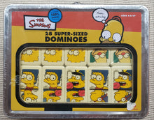 Load image into Gallery viewer, THE SIMPSONS 28 Super-Sized Dominoes Game in Lunchbox Style Tin, 2002 Sealed