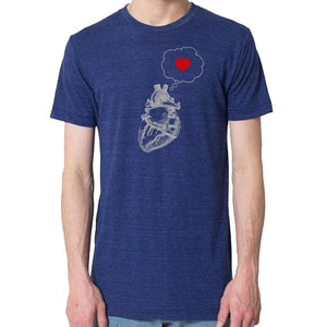 Mens "Heart Thinking Heart" T Shirt