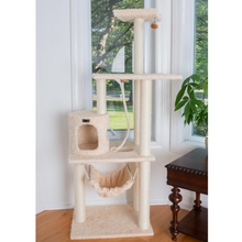 Load image into Gallery viewer, Armarkat 70&quot; Real Wood Cat Furniture,Ultra thick Faux Fur Covered Cat Condo House A7005, Beige