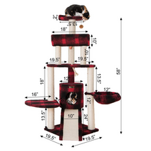 Load image into Gallery viewer, Armarkat B5806 Classic Real Wood Cat Tree With Multiple Features, Jackson Galaxy Approved, Four Levels With Rope, Basket, Ramp, Perch, and Condo