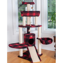 Load image into Gallery viewer, Armarkat B5806 Classic Real Wood Cat Tree With Multiple Features, Jackson Galaxy Approved, Four Levels With Rope, Basket, Ramp, Perch, and Condo