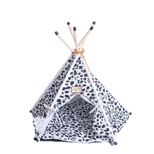 Load image into Gallery viewer, Armarkat Cat Bed Model C46, Teepee style, White w/black paw print