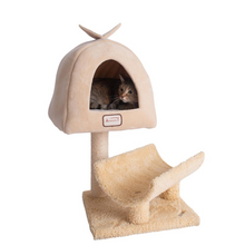 Load image into Gallery viewer, Armarkat X3007 Real Wood Cat Condo, Cat Scratching Post With Plush Condo, Cuddle