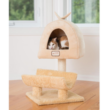 Load image into Gallery viewer, Armarkat X3007 Real Wood Cat Condo, Cat Scratching Post With Plush Condo, Cuddle